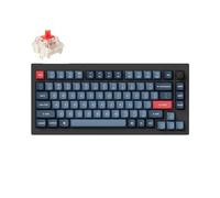 Keychron V1 MAX Tastiera Meccanica Wireless, layout al 75% QMK/VIA programmabile con Hot-swappable Gateron Jupiter Red Switch compatibile con Mac Windows Linux - Versione con manopola (ANSI/US)