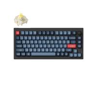 Keychron V1 MAX Tastiera Meccanica Wireless, layout al 75% QMK/VIA programmabile con Hot-swappable Gateron Jupiter Banana Switch compatibile con Mac Windows Linux - Versione con manopola (ANSI/US)