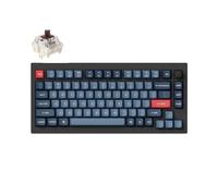 Keychron V1 MAX Tastiera Meccanica Wireless, layout al 75% QMK/VIA programmabile con Hot-swappable Gateron Jupiter Brown Switch compatibile con Mac Windows Linux - Versione con manopola (ANSI/US)