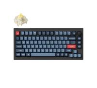 Keychron V1 MAX Tastiera Meccanica Wireless, layout al 75% QMK/VIA programmabile con Hot-swappable Gateron Jupiter Banana Switch compatibile con Mac Windows Linux - Versione con manopola (ANSI/US)