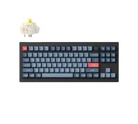 Keychron V3 Max Tastiera Meccanica Wireless, 2,4 GHz/Bluetooth/USB-C 3 modalità di retroilluminazione RGB QMK/VIA Macro programmabile, tasti PBT Hot-Swappable per Mac Windows Gateron Jupiter Banana