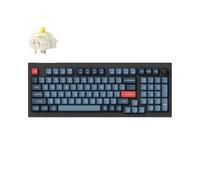 Keychron V5 Max Tastiera Meccanica senza fili con tastierino numerico, layout 96%, QMK/VIA, 2,4 GHz/Bluetooth 5.1/USB, LED RGB, Switch Gateron Jupiter Banana hot-swappable per Mac Windows Linux