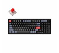 Keychron V5 QMK/VIA Tastiera meccanica con knob, Hot-Swappable, 96% Layout, Custom Programmable Macro, 1000 Hz, K Pro Red Switch, retroilluminata RGB, PBT Keycaps per Mac Windows