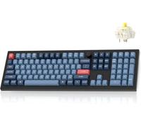 Keychron V6 Max Tastiera meccanica Wireless, 2,4 GHz/Bluetooth/USB-C 3 modalità di retroilluminazione RGB QMK/VIA Macro programmabile, tasti PBT Hot-Swappable per Mac Windows Gateron Jupiter Banana