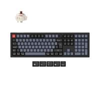 Keychron V6 Max Tastiera Meccanica Wirless Fullsize, 2,4 GHz/Bluetooth/cablata con retroilluminazione RGB a 3 modalità QMK/VIA, macro programmabile, Keycaps PBT, Switch Brown, (ISO/ITA)