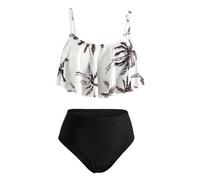Keyck Maillot de Bain 2 pièces pour Filles Ensemble Bikini Enfants 7-15 Ans | Ruffle Bustier Bikini Slip, Asciugatura Rapida, Costumi da Bagno Bambine e Ragazze, Mare Spiaggia Piscina Surf per Bambini
