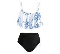 Keyck Maillot de Bain 2 pièces pour Filles Ensemble Bikini Enfants 7-15 Ans | Ruffle Bustier Bikini Slip, Asciugatura Rapida, Costumi da Bagno Bambine e Ragazze, Mare Spiaggia Piscina Surf per Bambini