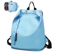 Keyck Zaino Palestra Uomo Donna Zainetto Viaggio con Scomparto Scarpe e Bagnato Impermeabile Elegante Casual Borsone Sportivo Leggero Regolabile Piccolo Borsa Nuoto per Weekend Fitness Sport,Blu