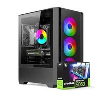 Keydo PC Gaming Desktop Ryzen 5 5600X | RTX 5060 8GB | 16GB DDR4 | SSD NVMe 1TB | Windows 11 Pro | Computer Gaming RGB Pronto all'Uso | NK-5