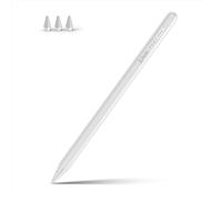 Keydo Penna Compatibile con Apple iPad 2018-2025,Ricarica Rapida,Sensibile all’inclinazione e Rifiuto del Palmo, Stylus Pencil per iPad 11 A16/10/9/8/7, Pro 11/12.9, Air 3/4/5/M2/M3, Mini 5/6 - Bianco