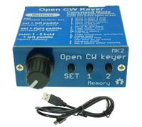 Keyer CW MK2KIT aperto con custodia in metallo. VelocitÃ CW regolabile da 1 a 999 WPM (assemblato).