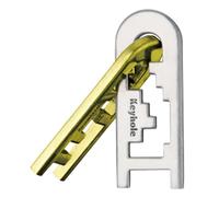 KEYHOLE Hanayama Cast Metal Brain Teaser Puzzle (Level 4)