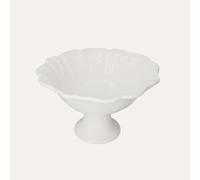 Keyhomestore | Alzata Coppa in Ceramica Bianca H20xØ32 cm