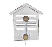 Keyhomestore- Appendino a Muro, attaccapanni 1 Gancio da Parete in Legno Bianco, Porta Abiti Ideale per casa al Mare - Altezza cm 16. Ideale Come Decorazione per Interni, Idea Regalo.