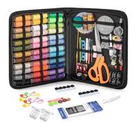 KEYHOT kit Cucito da Viaggio, 200Pcs Professionale per Nonna Mamma e Principiante Piccolo Kit Cucito Casa che Contiene Aghi Filo Forbici Metro Nastro Ditale, ecc (38 Colori)