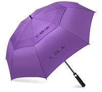 KEYHOT Ombrello Grande da Pioggia XL, Ombrelli Golf Grande Automatici Stormproof Doppio Baldacchino Stabile per 3 Persone Uomini Donne (Viola)