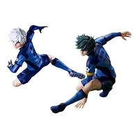 Keyhvao 13 cm Nagi Seishiro, Rin Itoshi Action Figure Cool Kicking Posture Model Statue Blue Lock Anime Figure PVC Materiale Desktop Decorazione Regali per Amici (2 pezzi)