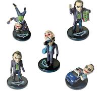 Keyhvao 5Pcs Joker Action Figurine Heath Ledger Figurine Joker Modello Figura Anime Statuaria Cool Car Decorazione Materiale PVC Regali per Fan e Amici