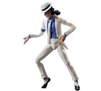 Keyhvao Action figure di Michael Moonwalk modellino statuario del Signore della Danza Movabilità Jackson Figures Cool Decorazione Materiale PVC Regalo per i fan e gli amici (bianco)