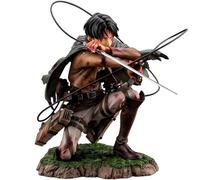 Keyhvao Figura Levi da 15 cm, modello anime Levi Eren Jaeger, statuetta d'azione del reggimento scout, decorazione per auto, in PVC, regalo per fan e amici