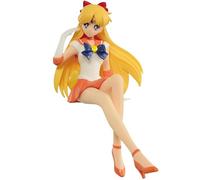 Keyhvao Figure Anime 13 CM Modello Statue Tsukino Usagi, Sailor Mercury, Marte, Venere, Giove Posizione Seduta Figure Carino Decorazione PVC Materiale Regali per i Fan, Unisex (Sailor Venus)