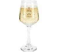 KEYIDO Bicchiere da vino per il 50° compleanno da donna, idea regalo per il 50° compleanno del 1976, elegante regalo per mamma, amica, figlia, sorella o moglie