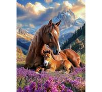 KEYIFA Cavallo Dipingere con i Numeri per Adulti, Animali Painting by Numbers Kit con Pennelli e Acrilico Pigmento, Fai da te Olio La Pittura di Numeri Kit, Decora la Casa 30x40cm