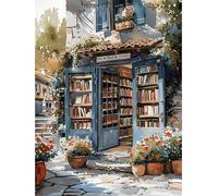 KEYIFA Dipingere con i Numeri per Adulti, Libreria Painting by Numbers Kit con Pennelli e Acrilico Pigmento, Fai da te Olio La Pittura di Numeri Kit, Decora la Casa 30x40CM