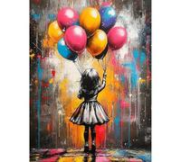 KEYIFA Ragazza Dipingere con i Numeri per Adulti, Painting by Numbers Kit con Pennelli e Acrilico Pigmento, Ragazza Fai da te Olio La Pittura di Numeri Kit, Decora la Casa 30x40cm