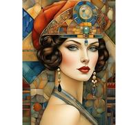 KEYIFA Signora Vintage Dipingere con i Numeri per Adulti, Painting by Numbers Kit con Pennelli e Acrilico Pigmento, Fai da te Olio La Pittura di Numeri Kit, Decora la Casa 30x40cm