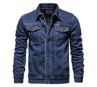 KeYIlowys Giacca di Jeans da Uomo Primavera E Autunno Giacca di Jeans Casual in Cotone da Uomo Giacca di Jeans da Uomo Abbigliamento da Uomo