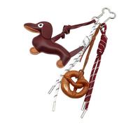 Keying Chocolate Creative Chiave Chain Gatena Sausage Dog Borse Charm PU Decorazioni A Pendente In Corda Intrecciata Decorazioni Da Baseball Keyrings Chiave Per Cani Salsiccia Per Decorazione