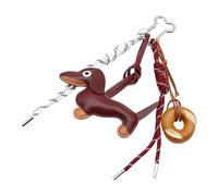 Keying Chocolate Creative Chiave Chain Gatena Sausage Dog Borse Charm PU Decorazioni A Pendente In Corda Intrecciata Decorazioni Da Baseball Keyrings Chiave Per Cani Salsiccia Per Decorazione