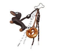 Keying Chocolate Creative Chiave Chain Gatena Sausage Dog Borse Charm PU Decorazioni A Pendente In Corda Intrecciata Decorazioni Da Baseball Keyrings Chiave Per Cani Salsiccia Per Decorazione