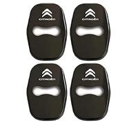 KEYLEON 4 Pezzi Protezioni per Serratura della Porta per Citroen C1 I Bj. 2005-2014 II 2014-2022, Copertura della Serratura della Porta in Acciaio Inossidabile,Black