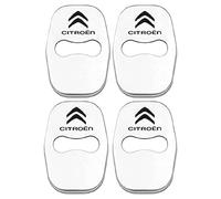 KEYLEON 4 Pezzi Protezioni per Serratura della Porta per Citroen C3 Aircross II 2024 2025, Copertura della Serratura della Porta in Acciaio Inossidabile,Silver