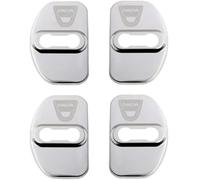 KEYLEON 4 Pezzi Protezioni per Serratura della Porta per Dacia Sandero III Stepway 2020-2022, Copertura della Serratura della Porta in Acciaio Inossidabile,Silver
