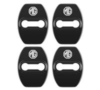 KEYLEON 4 Pezzi Protezioni per Serratura della Porta per MG ZS MG4 MG5 ZS EV 2022 2023 2024 2025, Copertura della Serratura della Porta in Acciaio Inossidabile,Black