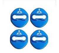 KEYLEON 4 Pezzi Protezioni per Serratura della Porta per Mitsubishi ASX Lancer Outlander Eclipse Pajero, Copertura della Serratura della Porta in Acciaio Inossidabile,Blue