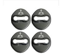 KEYLEON 4 Pezzi Protezioni per Serratura della Porta per Mitsubishi Eclipse Cross 2018-2022, Copertura della Serratura della Porta in Acciaio Inossidabile,Black