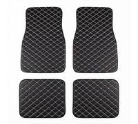 KEYLEON 4 Pezzi Tappetini Auto per Skoda Kamiq Monte Carlo (2023 2024), Tappetini in Pelle Completo Anteriore Posteriore Impermeabile Tappetino Protezione,Black-Beige