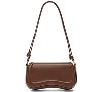 Keyli Piccola borsa a tracolla da donna alla moda borsa a tracolla impermeabile in pelle pochette tote borse di design, Marrone