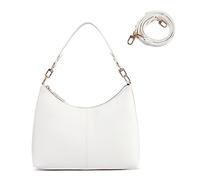 Keyli Piccola borsa a tracolla per le donne mini borsa impermeabile in morbida pelle borse a tracolla per lavoro shopping viaggi, bianco