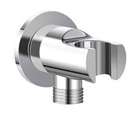 Keymark Arco di Collegamento a Parete Con Supporto per Doccia, Cromato, in Ottone, Attacco G 1/2", Universale