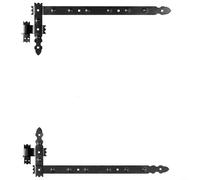 KeyMet Angolare 800 x 300 x 50 mm con Cerniere a Morsetto 16 mm, 2 Pezzi Neri