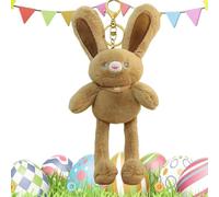Keynchain Bunny - Altezza chiavi da 11,81 pollici per adulti con divertente funzione di gioco interattivo, giocattolo peluche coniglio per chiavi auto zaino materiale peluche, C, Se référer au