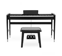 Keynote Piano Digitale da Palco 88 Tasti con Bluetooth e Sgabello, Nero | 88 Tasti Pesati per una Sensazione Realistica, 40 Voci dal Motore Audio DREAM, Polifonia 81 Note, Bluetooth