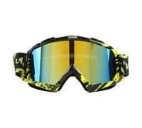 keynoyin Occhiali antivento per ciclismo sport cross-country all'aria aperta, occhiali sportivi da sci da uomo e da donna - Nastro con cornice nera e verde imitazione lenzuolo rosso