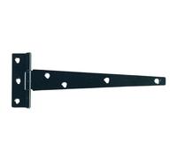 Keypak Confezione da 2 cerniere a T da 300 mm in metallo verniciato nero, con rivestimento antiruggine, ideali per cancelli in legno, fienili, garage e capannoni