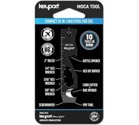 Keyport MOCA - Portachiavi multiuso 10 in 1 (nero) | Strumento multiplo EDC: barra di leva, apribottiglie, cacciavite, apribottiglie, tagliacavi e altro ancora | Strumento chiave TSA | EDC Gear |